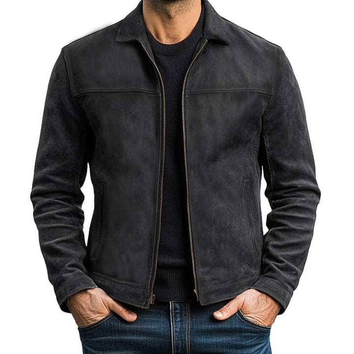 Men's Zipper Leather Jacket