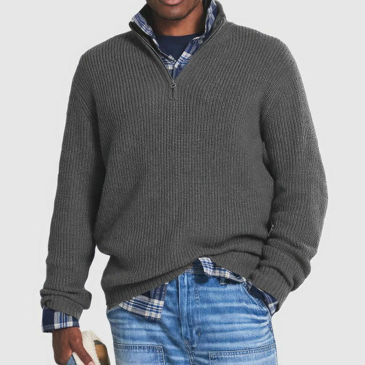 Finn | Knit Sweater with Zipper for Men