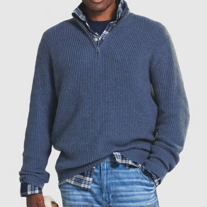 Finn | Knit Sweater with Zipper for Men